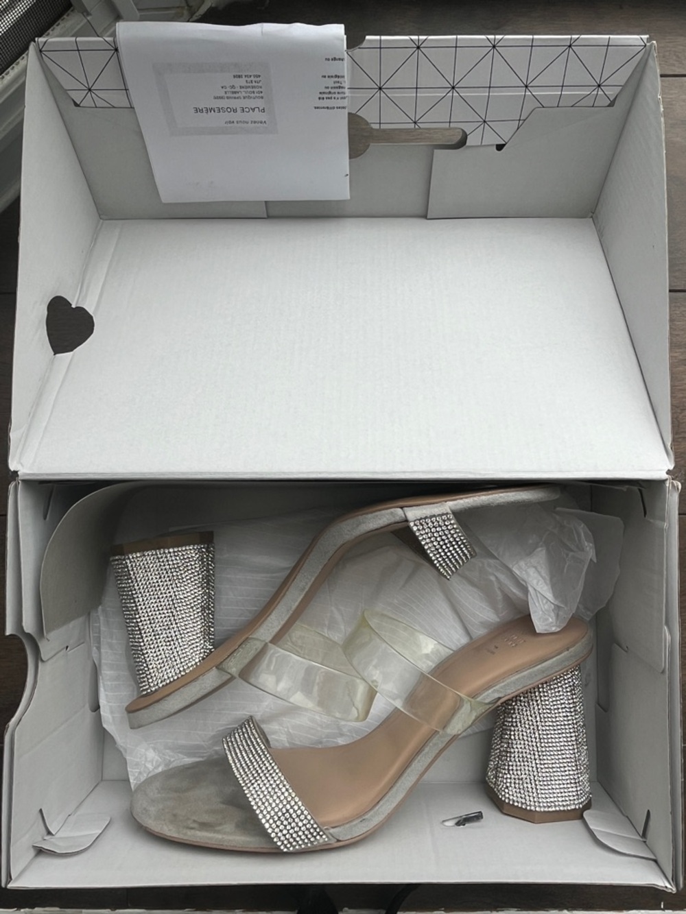 Rhinestone Heeled Sandals